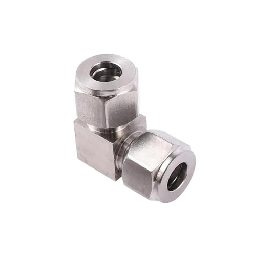 FOPURE 304 Stainless Steel Pipe Fittings Two Card Cover 3/8" to 3/8" 90 Degree Curve Tube Fitting Ferrule Connector 1 Pc FOPURE 304 Stainless Steel Pipe Fittings Two Card Cover 3/8" to 3/8" 90 Degree Curve Tube Fitting Ferrule Connector 1 Pc von FOPURE