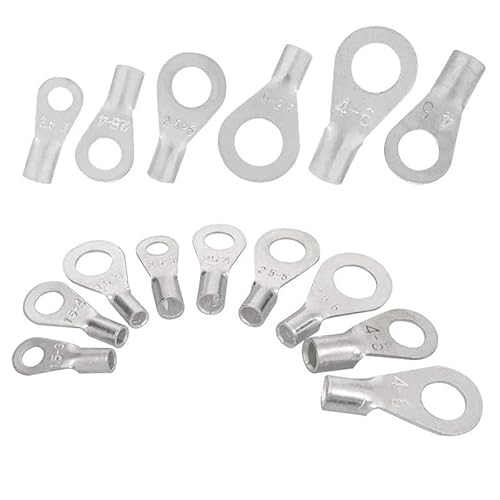 FOPURE 420pcs Cable Lug Set Crimp Connector Electrical Wire Connector Copper Ring Fork Cable Lugs Tools Assortment Kit M3 M4 M5 M6 von FOPURE