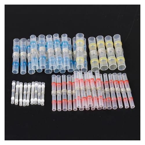 FOPURE 50PCS Heat ShrinkSolder Sleeve Seal Butt Electrical Wire Connectors Insulated Soldering Terminals Connector 26-10AWG von FOPURE