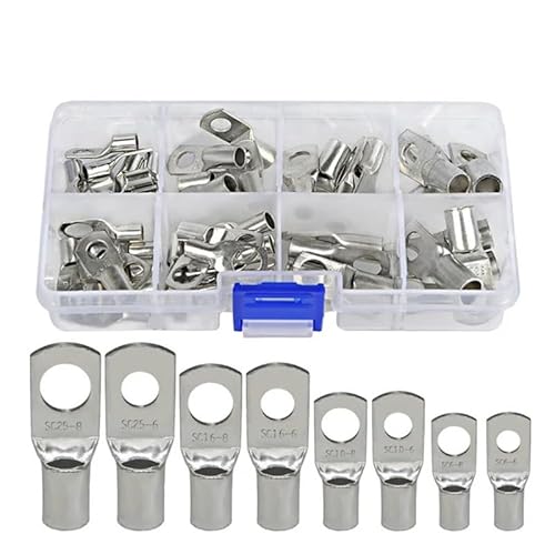 FOPURE 60pcs Terminals Lug Tinned Copper Tube Lug Ring Seal Battery Wire Connectors Cable Terminal Kit with HX-50B Plier FOPURE 60pcs Terminals Lug Tinned Copper Tube Lug Ring Seal Battery Wire Connectors Cable Terminal Kit with HX-50B Plier von FOPURE
