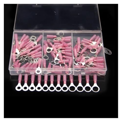 FOPURE 90PCS M6/8/10 Insulated Heat Shrink Ring Terminals Wire Cable Electrical Crimp Terminals Connectors von FOPURE