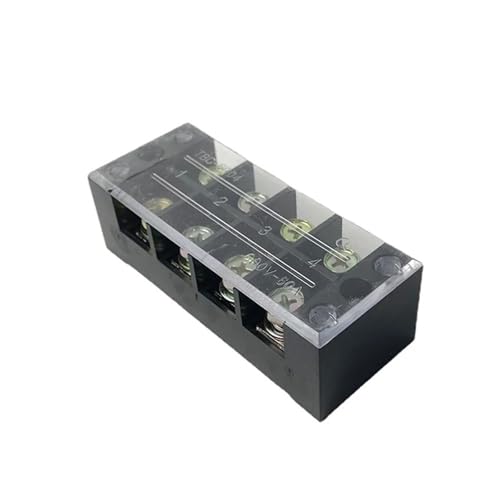 FOPURE TB-6004 Terminal Block Row TB Series 60A 600V 4P Connection Lug Plate Fixed Terminal Covered Screw Barrier TBC-604/TC-604 von FOPURE