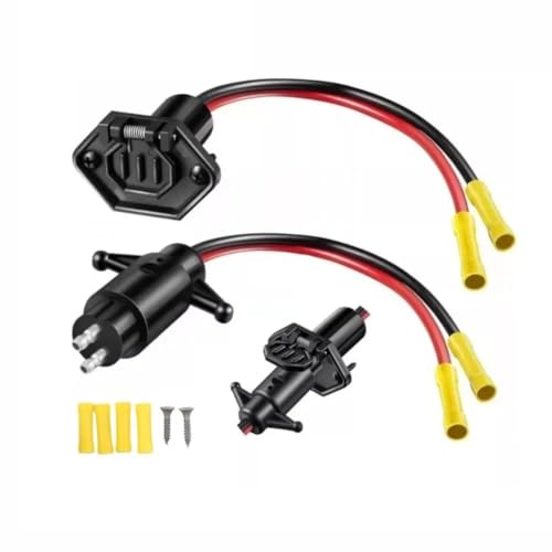 FOPURE Waterproof Trolling Electronic Starter Connector Socket 12V 8AWG 2-Wire for Marine Boat Electrical Equipment Accessories von FOPURE