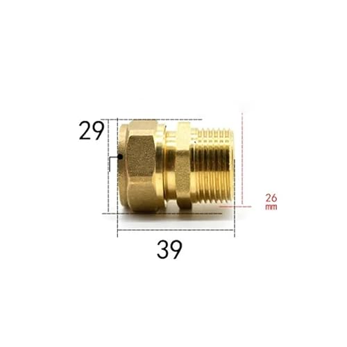 Fit 16/20mm ID/OD PEX-AL-PEX Tube x 3/4" BSPP Male Brass Pipe Fitting Coupling Connector Fit 16/20mm ID/OD PEX-AL-PEX Tube x 3/4" BSPP Male Brass Pipe Fitting Coupling Connector von FOPURE