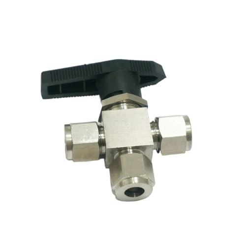 Fit for 1/4" O/D Tube 304 Stainless Steel Tee 3 Ways Compression Fitting Ball Valve 915 PSI PN 6.4 Fit for 1/4" O/D Tube 304 Stainless Steel Tee 3 Ways Compression Fitting Ball Valve 915 PSI PN 6.4 von FOPURE