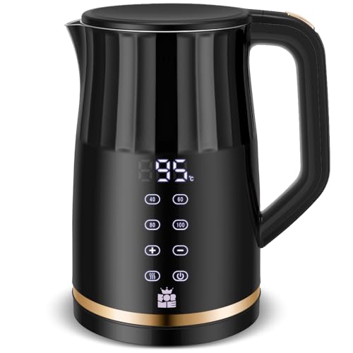 ForMe Edelstahl Wasserkocher 1,7 L mit Temperatureinstellung Temperaturwahl 40-100°C I LED Digitale Temperaturanzeige I Temperatur Einstellbar Kessel I Teekanne Teekessel Warmhaltefunktion I BPA Frei von FOR ME