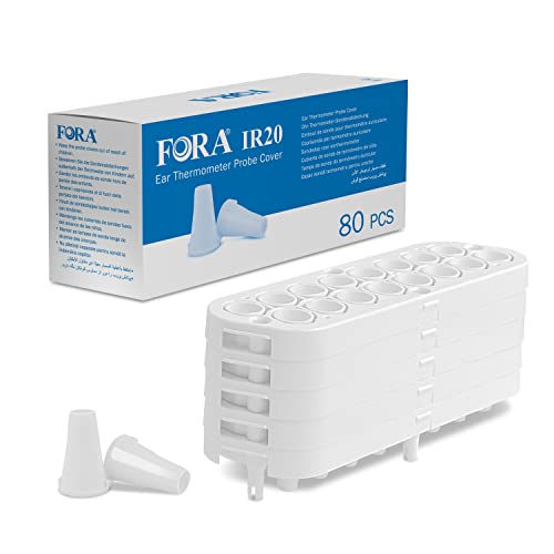 FORA Hygiene Caps Schutzkappen für FORA IR20b/c Ohrthermometer / 80 Stück von FORA