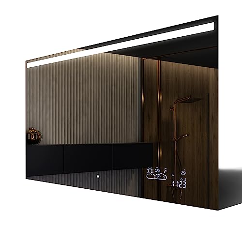 FORAM Badspiegel mit Beleuchtung - Led Spiegel Bad - 120x80 - Badezimmerspiegel Nach Maß - auf Individuelle Bestellung Gefertigt - Modernes Design - Ohne Rahmen von FORAM