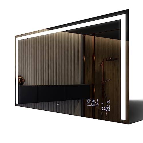 FORAM Badspiegel mit Beleuchtung - Led Spiegel Bad - 150x80 - Badezimmerspiegel Nach Maß - auf Individuelle Bestellung Gefertigt - Modernes Design - Ohne Rahmen von FORAM