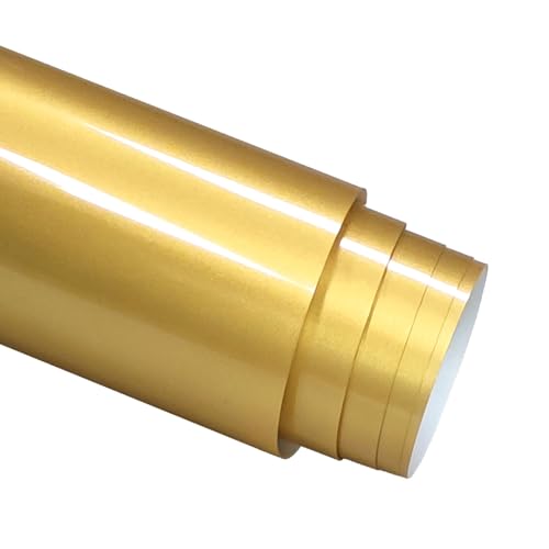 FORBELL Plotterfolie Textil, 30.5cm X 6,1M Textil Bügeltransferfolie (Gold, 6,1M) von FORBELL