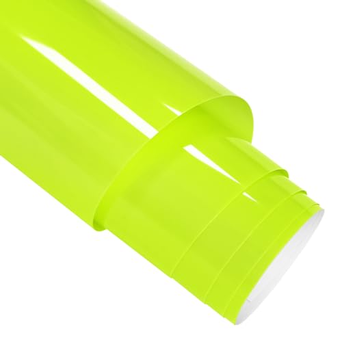 FORBELL Plotterfolie Textil, 30.5cm X 6,1M Heat Transfer Vinyl Flexfolie (Neon Gelb, 6,1M) von FORBELL