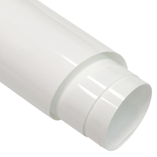 FORBELL Plotterfolie Textil, 30.5cm X 6,1M Heat Transfer Vinyl Flexfolie (Weiß, 6,1M) von FORBELL