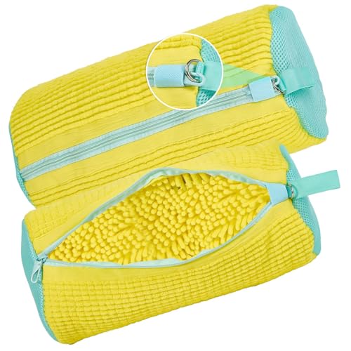 FORBELL Schuhwaschbeutel Waschmaschine, 2 Stück Wiederverwendbarer Wäschesack Schuhe (Gelb (2 Stück)) von FORBELL