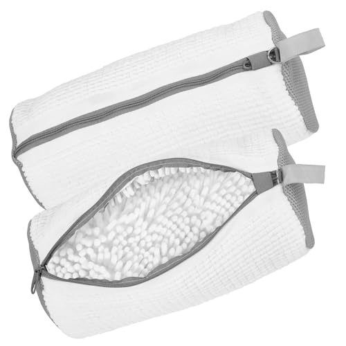 FORBELL Schuhwaschbeutel Waschmaschine, 2 Stück Wiederverwendbarer Wäschesack Schuhe (Weiß (2 Stück)) von FORBELL