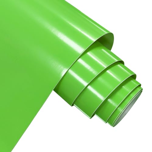 forbell Vinylfolie Plotter, 30,5 cm x 5 m Selbstklebende Plotterfolie Vinyl, Permanentes Vinylfolie (Glänzend Grün, 30,5cm × 5m) von FORBELL