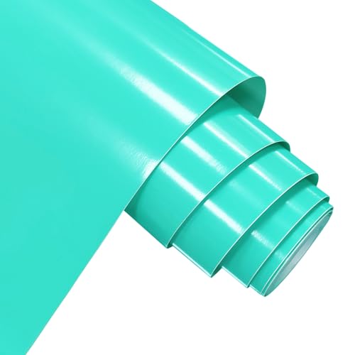 forbell Vinylfolie Plotter, 30,5 cm x 5 m Selbstklebende Plotterfolie Vinyl, Permanentes Vinylfolie (Glänzend Türkis, 30,5cm × 5m) von forbell