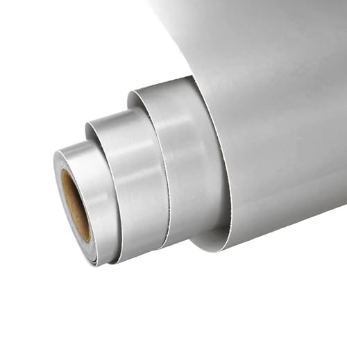 forbell Permanentes Vinylfolie, 30,5 cm x 5 m Selbstklebende Plotterfolie Vinyl (Matt Silber, 30,5cm × 5m) von forbell