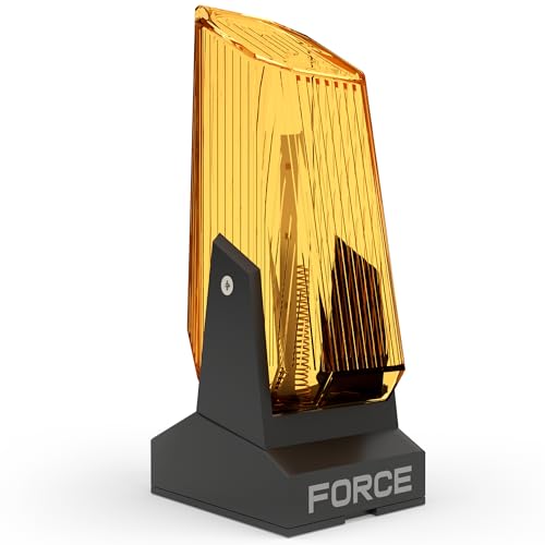 FORCE CRYSTAL Professional signal lamp 12-24 V and 230 V for gate drive - warning lamp - direction indicator for swing gate drive and sliding gate drives - light control - FORCE CRYSTAL Professional signal lamp 12-24 V and 230 V for gate drive - warning lamp - direction indicator for swing gate drive and sliding gate drives - light control - von FORCE