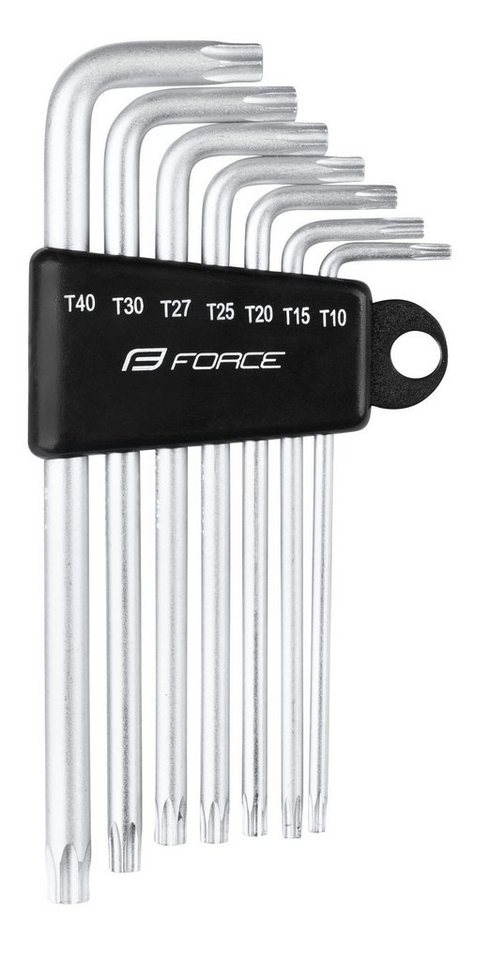 FORCE Fahrradwerkzeugset 7erSet Torx-Schlüsseln FORCE T10-40, im Halter von FORCE