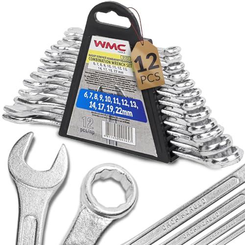 FORCEKRAFT Ringmaulschlüsselsatz 12-teilig 6-22 mm - Ringmaulschlüssel-Set mit festem Kopf von FORCEKRAFT