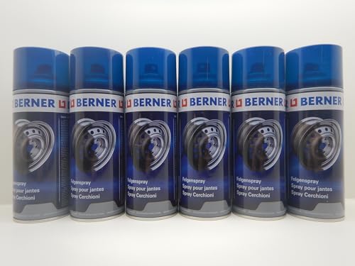 6x BERNER FELGENSILBER SILBER FELGE FELGENLACK LACK SPRAY 400ML SILBER METALLIC von FORCH