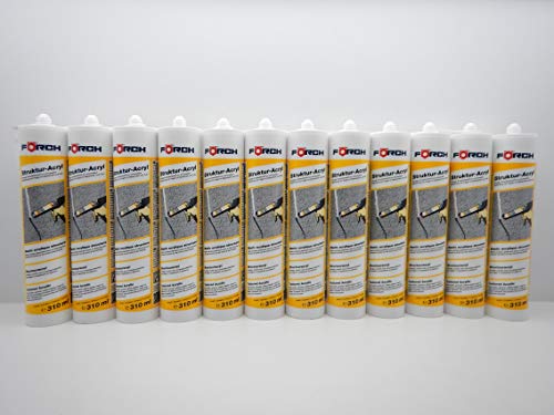 FÖRCH ACRYL MALERACRYL WEISS MALERN KARTUSCHE DICHTSTOFF DICHTMASSE 310ml (12) von Förch