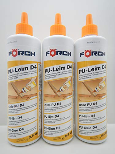 FÖRCH LEIM HOLZLEIM PU D4 LÖSEMITTELFREI REAKTIONSKLEBSTOFF HOLZ MDF 500g (3) von Förch