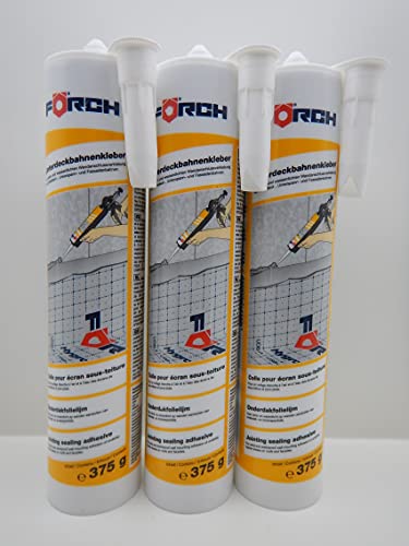 FÖRCH UNTERDECKBAHNKLEBER UNTERDECKBAHN KLEBER UV BESTÄNDIG NAGELDICHTUNG 310ML (3) von Förch