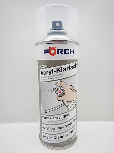 Förch 1K L231 ACRYL KLARLACK LACK VERGILBUNGSFREI SPRAYDOSE LACK VERSIEGELUNG (3) von Förch