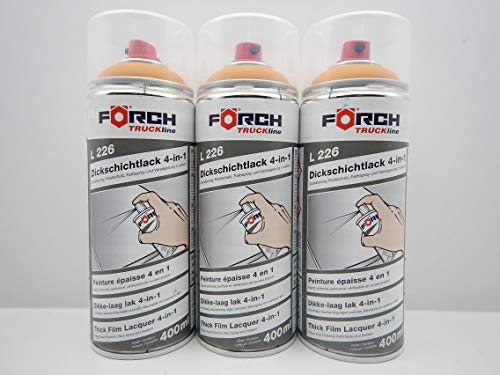 Förch 4 in 1 GELB BAUMASCHINE DICKSCHICHTLACK LACK SPRAY SPRAYDOSE 400ML (3) von Förch