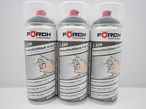 FORCH 4 in 1 IC444 GRAUSCHWARZ DICKSCHICHTLACK LACK SPRAY SPRAYDOSE 400ML (3) von FORCH