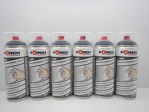 Förch 4 in 1 IC444 GRAUSCHWARZ DICKSCHICHTLACK LACK SPRAY SPRAYDOSE 400ML (6) von Förch