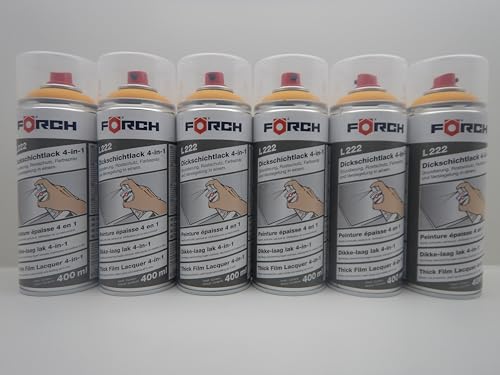 Förch 4 in 1 RAL 1007 NARZISSENGELB GELB DICKSCHICHTLACK LACK SPRAY SPRAYDOSE 400ML (3) von Förch