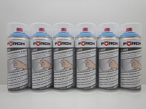 Förch 4 in 1 RAL 5012 LICHTBLAU BLAU DICKSCHICHTLACK LACK SPRAY SPRAYDOSE 400ML (6) von Förch