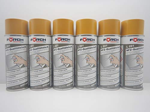 FORCH Caterpillar GELB Bagger BAUMASCHINE Lack LACKSPRAY Spray SPRAYDOSE 400ML (6) von FORCH