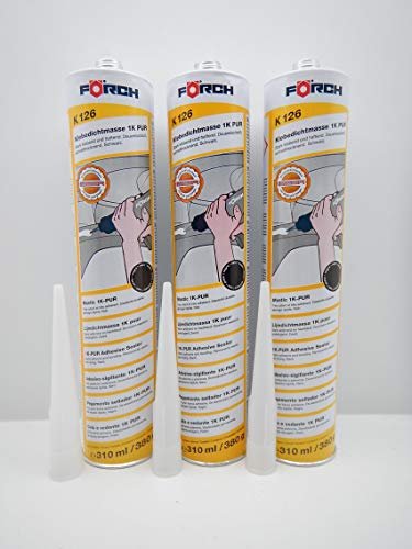 FORCH Klebe - DICHTMASSE 1K PUR K126 SCHWARZ KLEBER ABDICHTEN Spoiler SCHWELLER (3) von Förch