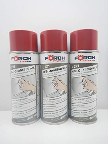 FORCH LACKROT ROT CASE Traktor MÄHDRESCHER Lack LACKSPRAY Spray SPRAYDOSE 400ML (3) von Förch