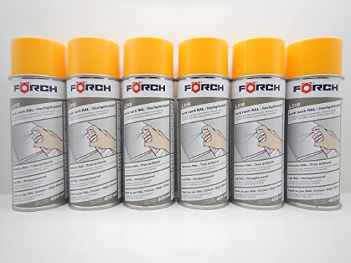 Förch MELONENGELB GELB RAL 1028 LACK LACKSPRAY SPRAY SPRAYDOSE 400ML (6) von Förch