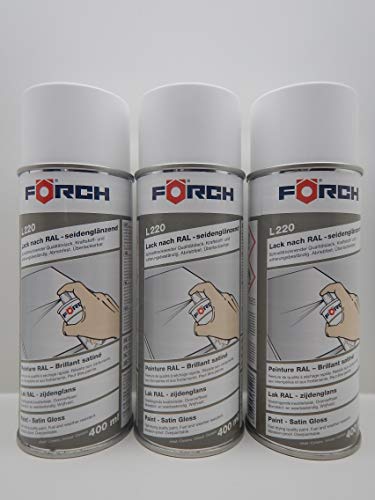 FORCH REINWEISS Weiss RAL 9010 Lack LACKSPRAY Spray SPRAYDOSE SEIDENGLÄNZEND (3) von FORCH