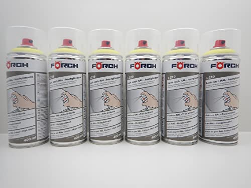 FORCH SCHWEFELGELB GELB RAL 1016 LACK LACKSPRAY SPRAY SPRAYDOSE 400ML (6) von FORCH