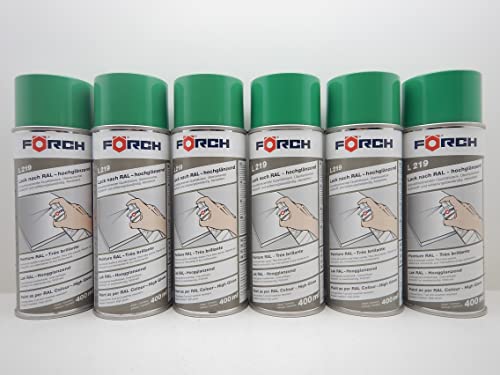Förch VERKEHRSGRÜN GRÜN RAL 6024 LACK LACKSPRAY SPRAY SPRAYDOSE 400ML (6) von Förch