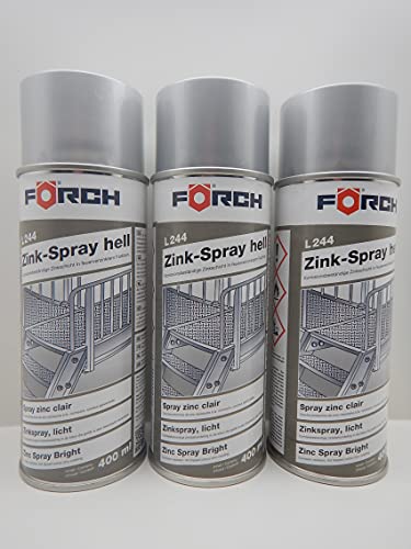 Förch ZINK ZINKSPRAY HELL L244 ROST KORROSIONSSCHUTZ PUNKTSCHWEIßFÄHIG 400ML (3) von Förch