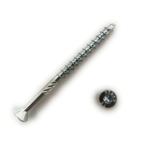 - Förch - (5,0 x 45 mm - 400 Stück) - Profi Holzbauschrauben - doppelt abgeklappter Gewindegang - ETA Zulassung - Senkkopfschraube, hell verzinkt von Förch