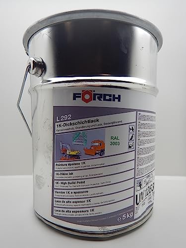 Förch 4 in 1 RAL 3003 RUBINROT ROT DICKSCHICHTLACK LACK EIMER PINSELN 5L Förch 4 in 1 RAL 3003 RUBINROT ROT DICKSCHICHTLACK LACK EIMER PINSELN 5L von Förch