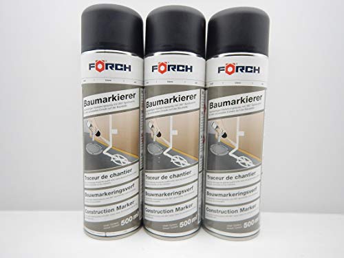 MARKIERUNGSFARBE MARKIERUNG FARBE SPRAY WEISS NEON L297 ÜBERKOPFVENTIL 500ML (3) von FORCH