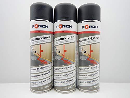 MARKIERUNGSSPRAY MARKIERUNG FARBE PREMIUM SPRAY ROT NEON L298 360° VENTIL (3) von Förch
