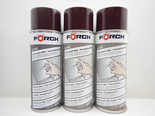 SCHWARZROT SCHWARZ ROT RAL 3007 LACK LACKSPRAY SPRAY SPRAYDOSE 400ML (3) von FORCH