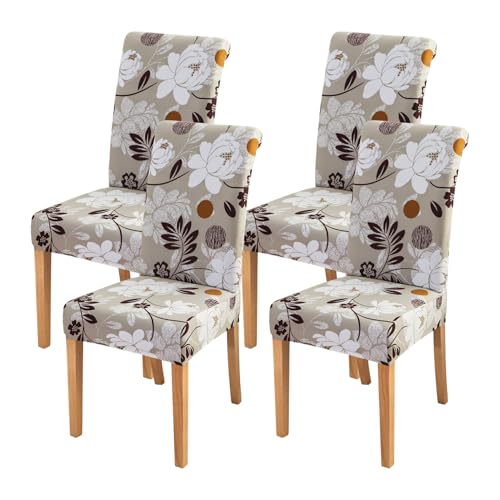 FORCHEER Esszimmerstuhlhussen für Esszimmer-Set, 4 Stück, Bedruckte Sitzbezüge für Büro, Computerstühle, Schutz, Hochzeit, Bankette, Party FORCHEER Esszimmerstuhlhussen für Esszimmer-Set, 4 Stück, Bedruckte Sitzbezüge für Büro, Computerstühle, Schutz, Hochzeit, Bankette, Party von FORCHEER