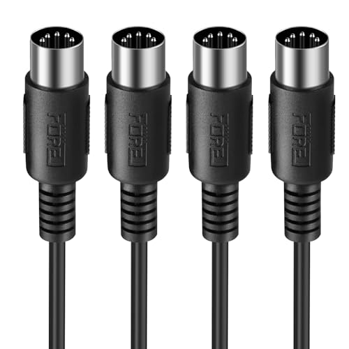 FORE 2m 2-Stück MIDI Kabel 5-Pin DIN zu 5-Pin DIN MIDI Kabel für MIDI Keyboard/MIDI Sequencer/Synthesizer/Audio interface/Audio Mixer/DJ Sets/Electric Drum/Electric Piano Schwarz 2m (2-Stück) FORE 2m 2-Stück MIDI Kabel 5-Pin DIN zu 5-Pin DIN MIDI Kabel für MIDI Keyboard/MIDI Sequencer/Synthesizer/Audio interface/Audio Mixer/DJ Sets/Electric Drum/Electric Piano Schwarz 2m (2-Stück) von FORE