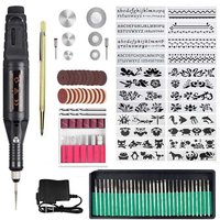 108-teiliges Gravierwerkzeug-Set, elektrischer Gravierstift mit Marker, DIY-Graviergerät für Schmuck, Glas, Holz, Metall und Kunststoff von FOREHILL